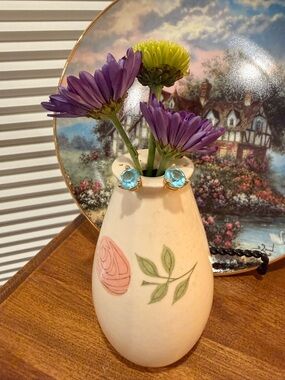 Gold-Setting Blue Crystal Stud Earrings - Women's Jewelry